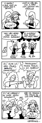 Tirinha com o capítulo 32 da novelinha.